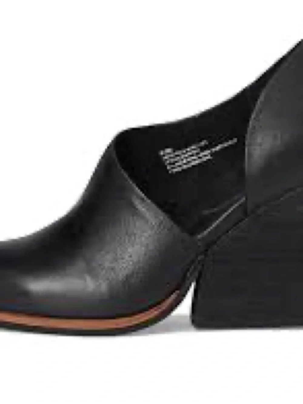 Kork-Ease Black Leather Wedge with Tan Accent